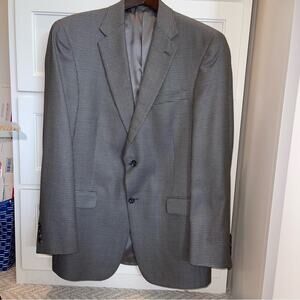 HART SCHAFFNER MARX Black and Blue Houndstooth Sport Coat Blazer Jacket 42L